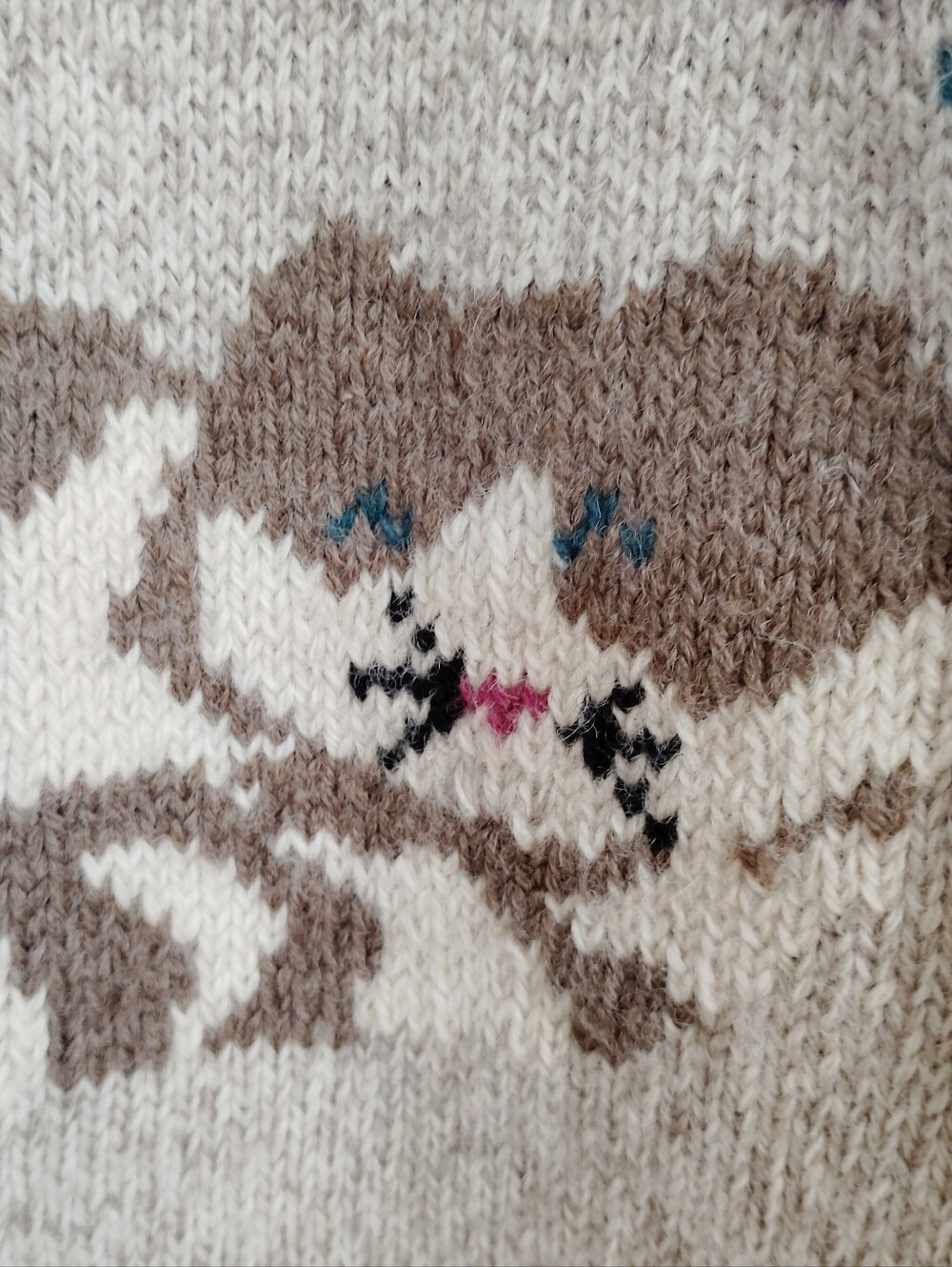 Vintage 90's Eddie Bauer Wool Cat Crew Neck Sweater / Size Medium - Picture 6 of 13
